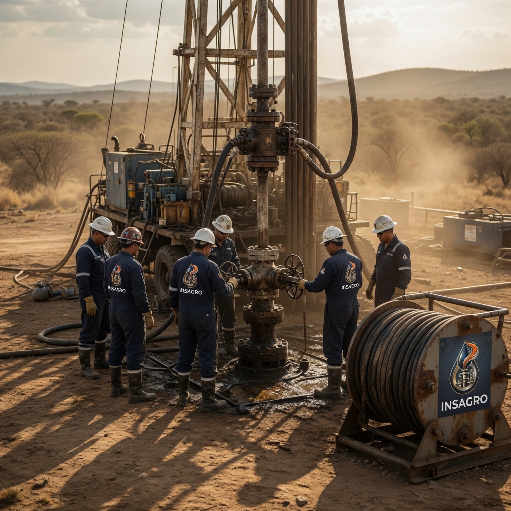 Ejecución de operación en locación petrolera con equipos de bombeo y controles de seguridad
