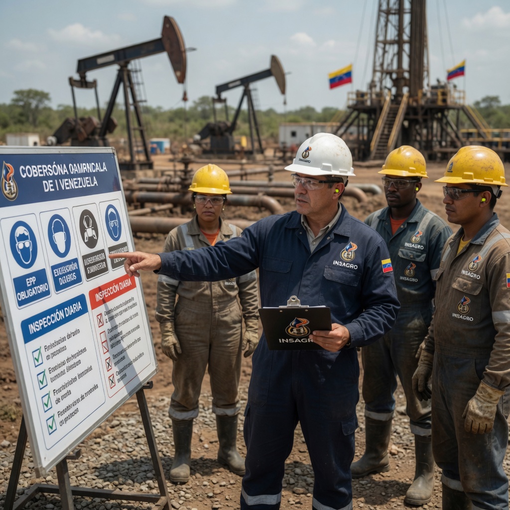 Operaciones petroleras con foco en seguridad industrial y uso de EPP en campo