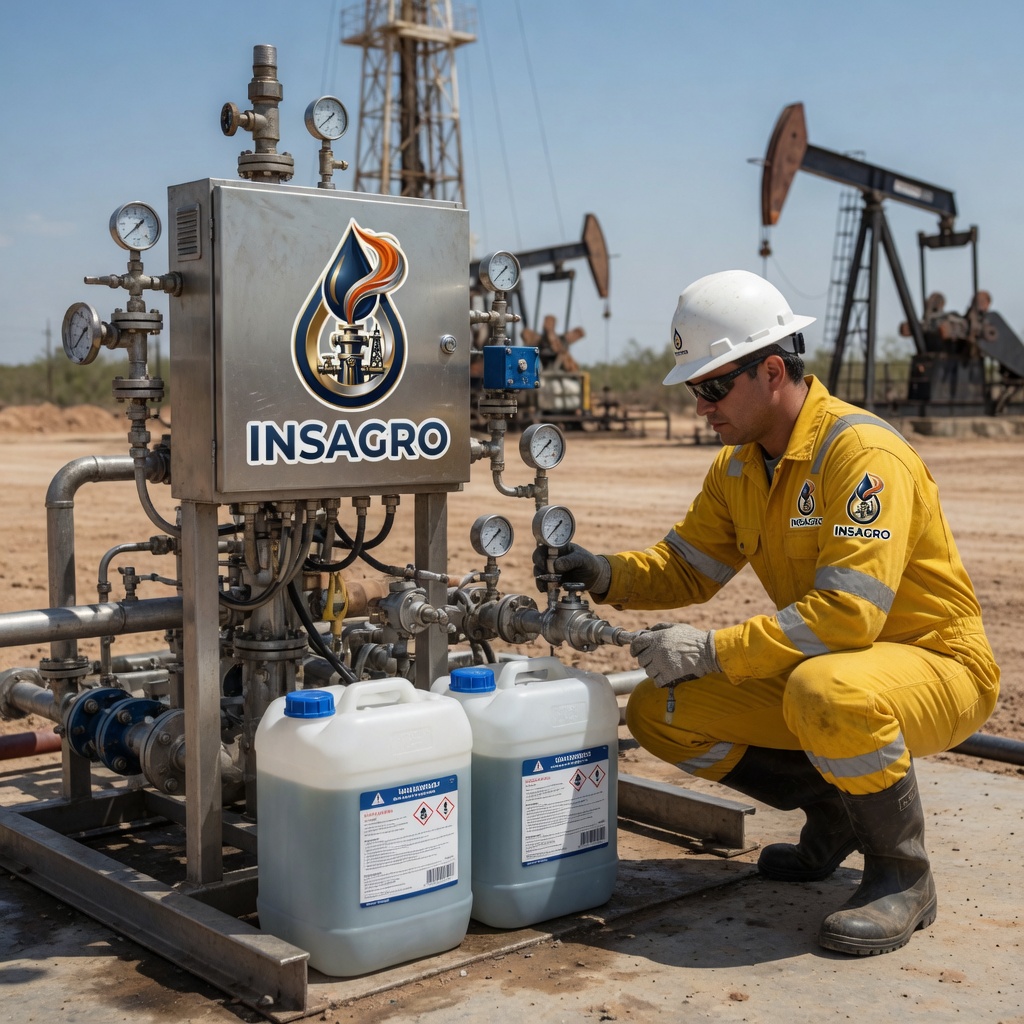 Skid de inyección química y bombeo controlado en locación petrolera